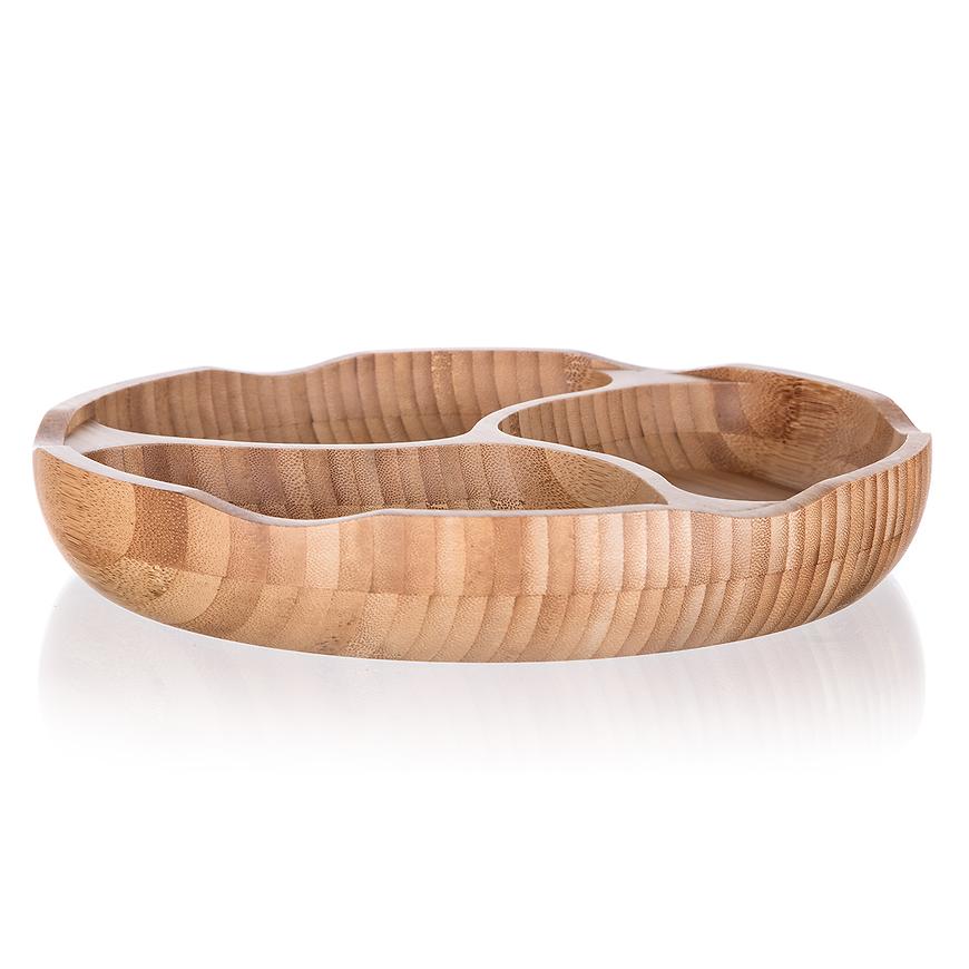 Servírovací miska dělená Brillante Bamboo 25x4cm 27051005 Baumax