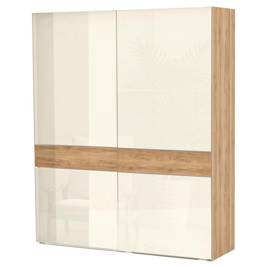 Skříň 2d Gala pk181/gl pacific walnut/beige Baumax