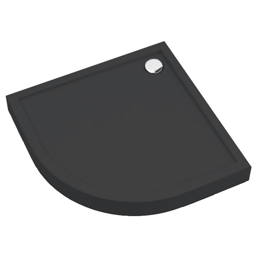 Vanička půlkulatá Black Mat 80x80x12 R55 Espera Plus AQM4633CMG SCHEDPOL