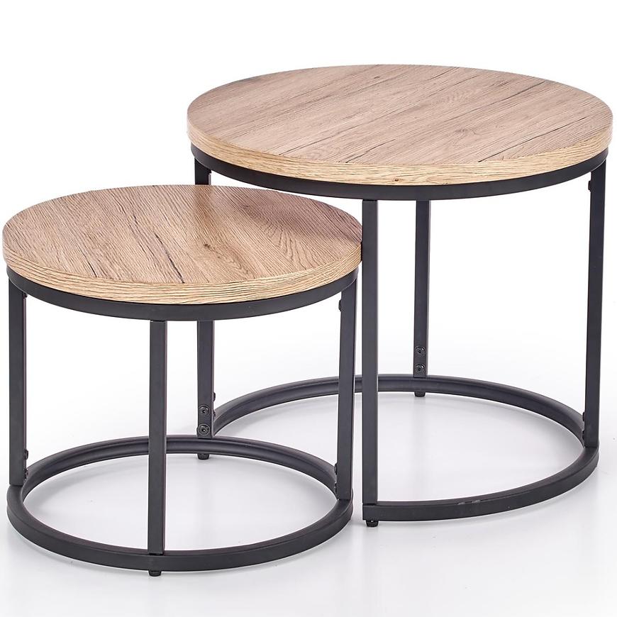 Konferenční stolek Oreo dub San Remo/černá set-2 Baumax