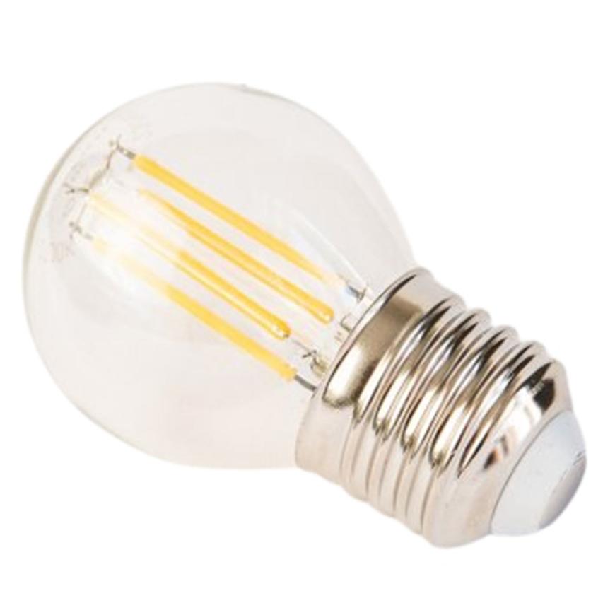 LED žárovka filament retro miniglobe 4.2W E27 2700K 470LM TESLA LIGHTING