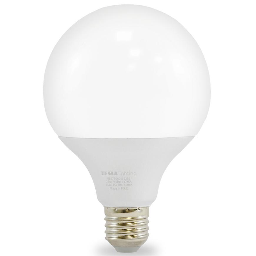 LED žárovka globe G95 15W E27 4000K 1521LM TESLA LIGHTING