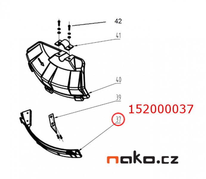 HECHT 152000037 přídavný kryt sečení HECHT 152