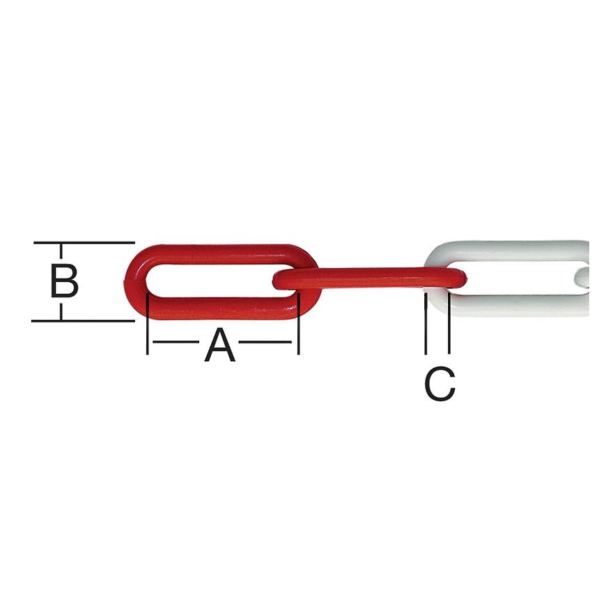 Řetěz plast č/b 6 mm 5 m Vormann