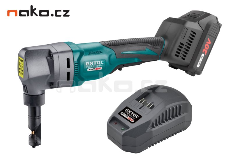 EXTOL PREMIUM 8791830 aku nůžky na plech prostřihovač SHARE20V 2Ah LiIon BRUSHLESS