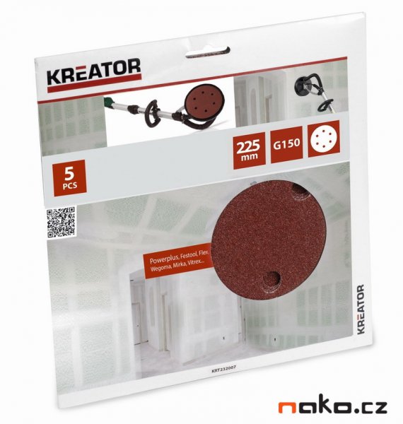 KREATOR KRT232004 brusný výsek 225mm 5ks G60