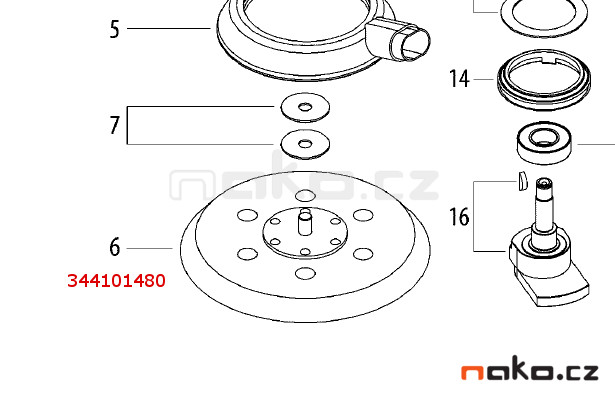 METABO 344101480 brusná deska na suchý zip pro DSX 150