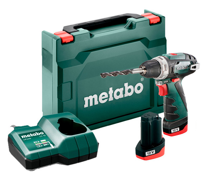 METABO PowerMaxx BS Basic aku šroubovák 12V 2x2Ah LiIon 600984500