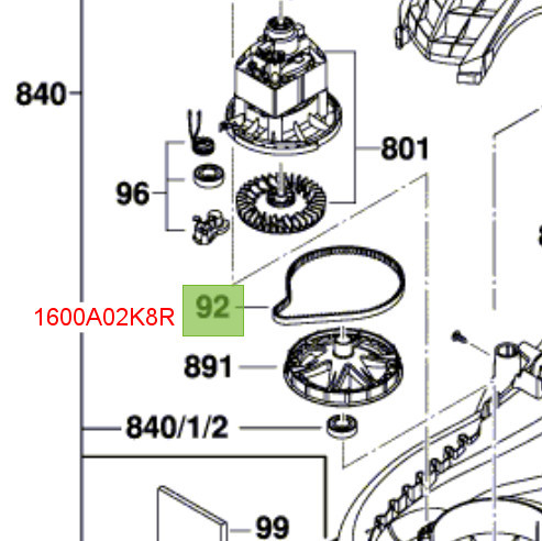 BOSCH 1600A02K8R pohonný řemen ROTAK 32