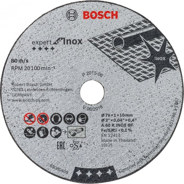 BOSCH rozbrušovací kotouče Expert for Inox 76mm pro GWS 12V-76