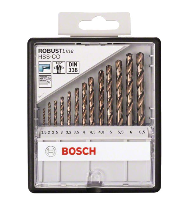 BOSCH sada vrtáků do kovu Robust Line HSSCo 1