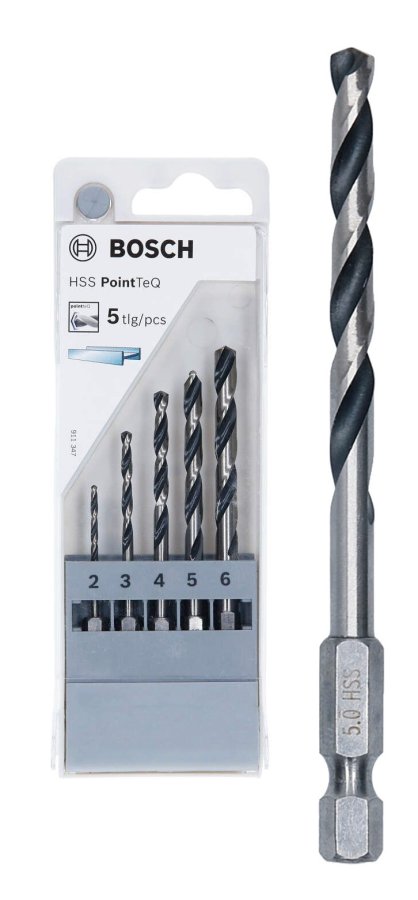 BOSCH sada vrtáků do kovu Twist Speed HSS PointTeQ HEX 2-6mm 2607002824 s 6 hr. stopkou