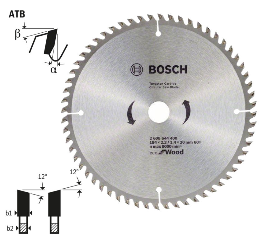 BOSCH vidiový pilový kotouč 184x20(16)x2