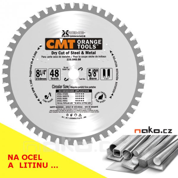 CMT C22606010M INDUSTRIAL pilový kotouč 254x30mm Z60 FWF na ocel a litinu