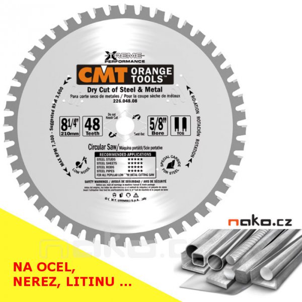 CMT C22654807M XTREME pilový kotouč 190x30mm Z48 TCG na ocel a nerez