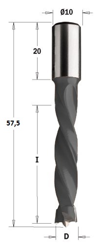 CMT F308-08011 vrták kolikovací D8x30x57.5 S10 RH