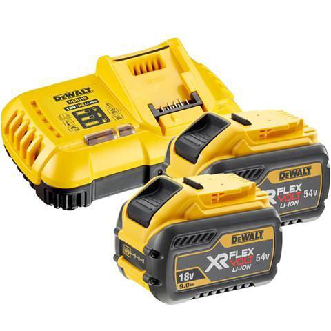 DeWALT DCB118X2 2x akumulátor XR FLEXVOLT 18/54V 2/9Ah LiIon + nabíječka - ORIGINÁL