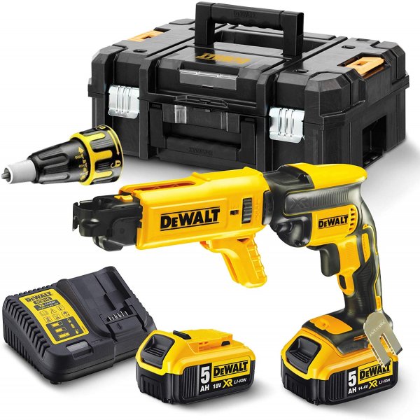 DeWALT DCF620P2K bezuhlíkový aku šroubovák na sádrokarton XR 18V LiIon 2x 5 Ah