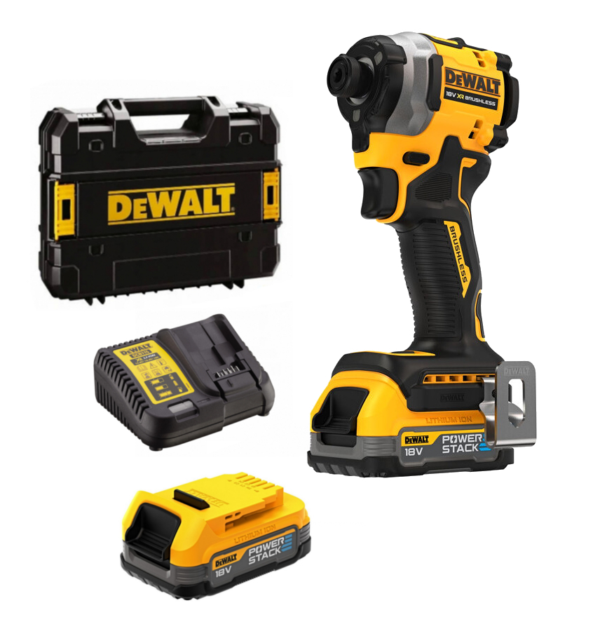 DeWALT DCF850E2T rázový aku utahovák XR POWERSTACK LiIon 18V 2x1