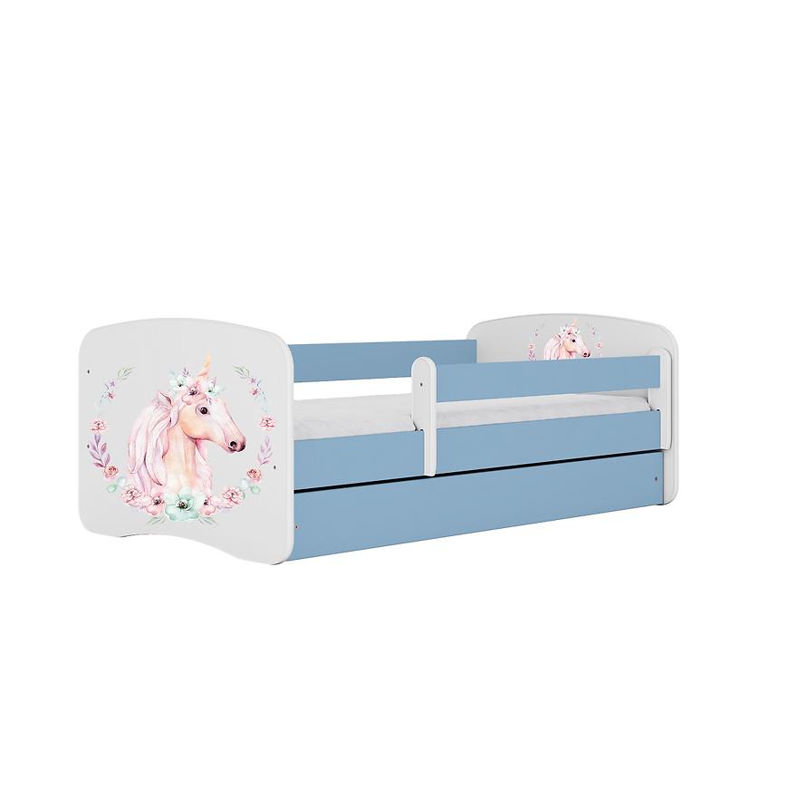 Dětská postel Babydreams+M modrá 70x140 Kůň Baumax