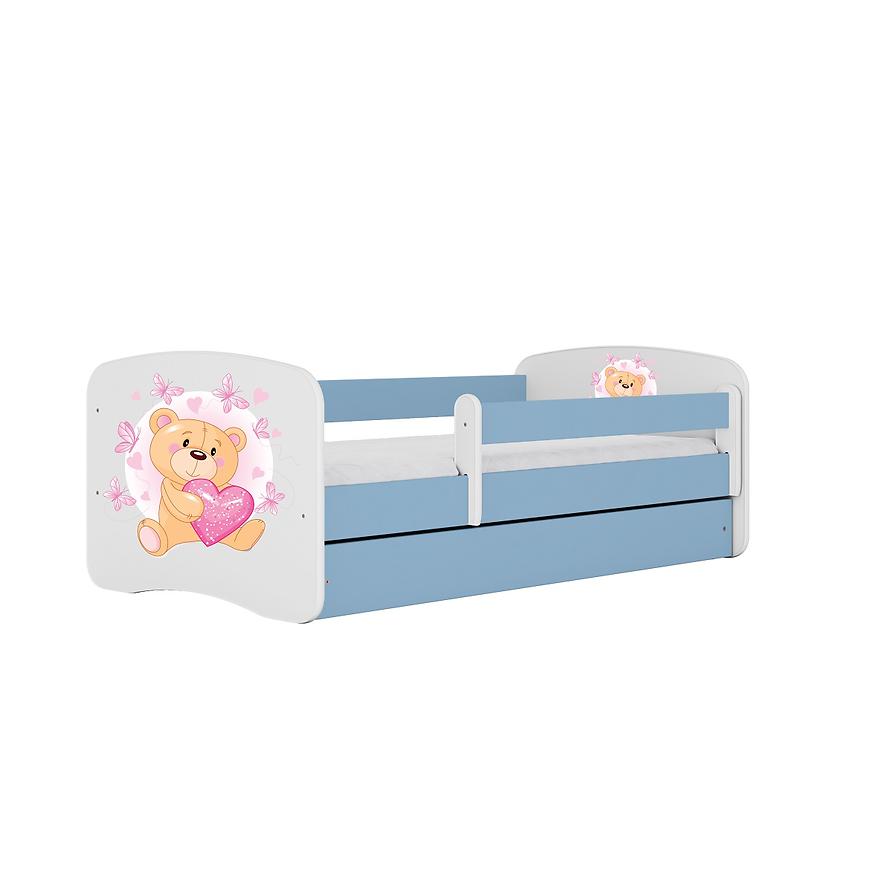 Dětská postel Babydreams+SZ modrá 80x160 Medvídek s motýlky Baumax