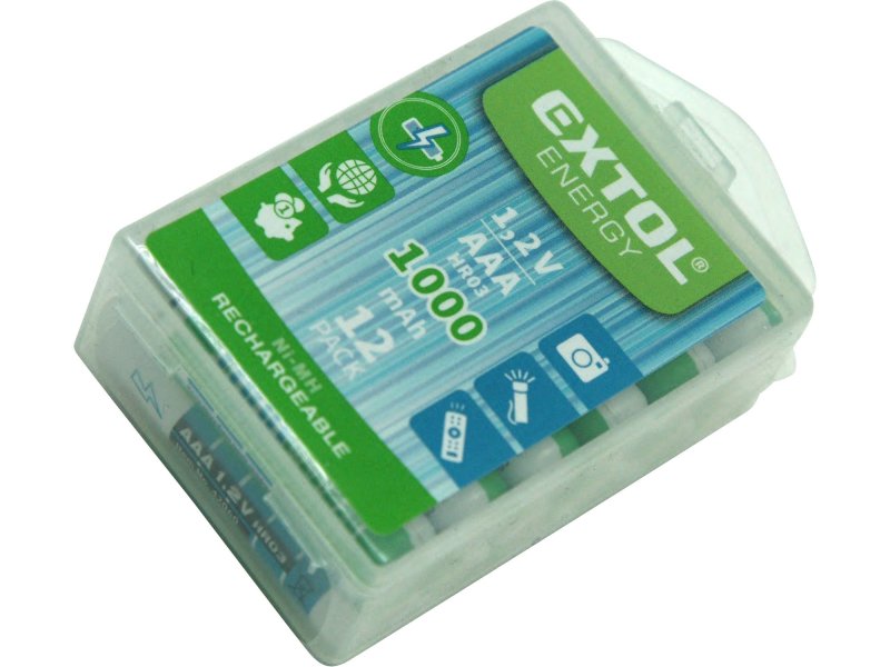 EXTOL ENERGY AAA 1000mAh 12ks 42062