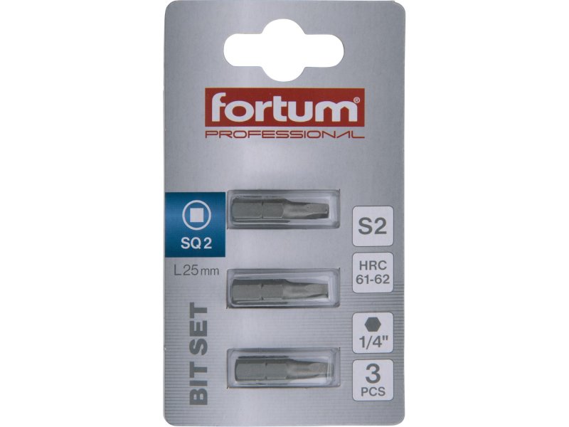 FORTUM-KITO 4741602 bit čtyřhran UNIQUADREX 2x25mm S2 - 3ks