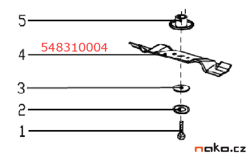 HECHT 548310004 žací nůž pro 548 SW od r. 2020