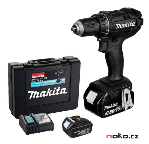 MAKITA DDF482RFEB aku vrtací šroubovák černý Li-ion LXT 18V/3