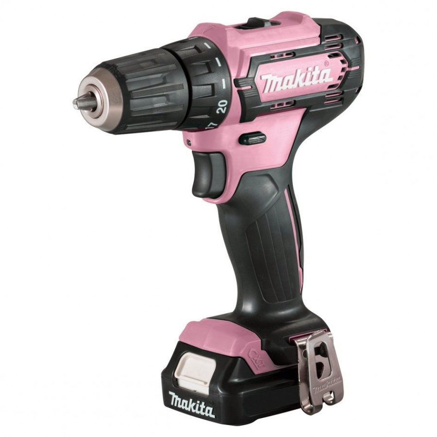 MAKITA DF333DSAP1 růžová aku vrtačka a šroubovák LiIon 12V 2Ah CXT PINK