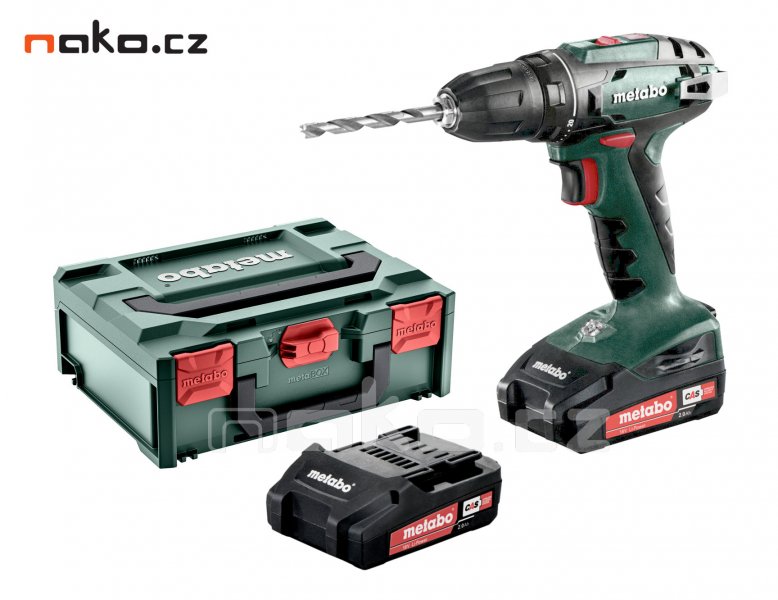 METABO BS 18 aku vrtačka 2x2Ah LiIon metaBOX 602207560