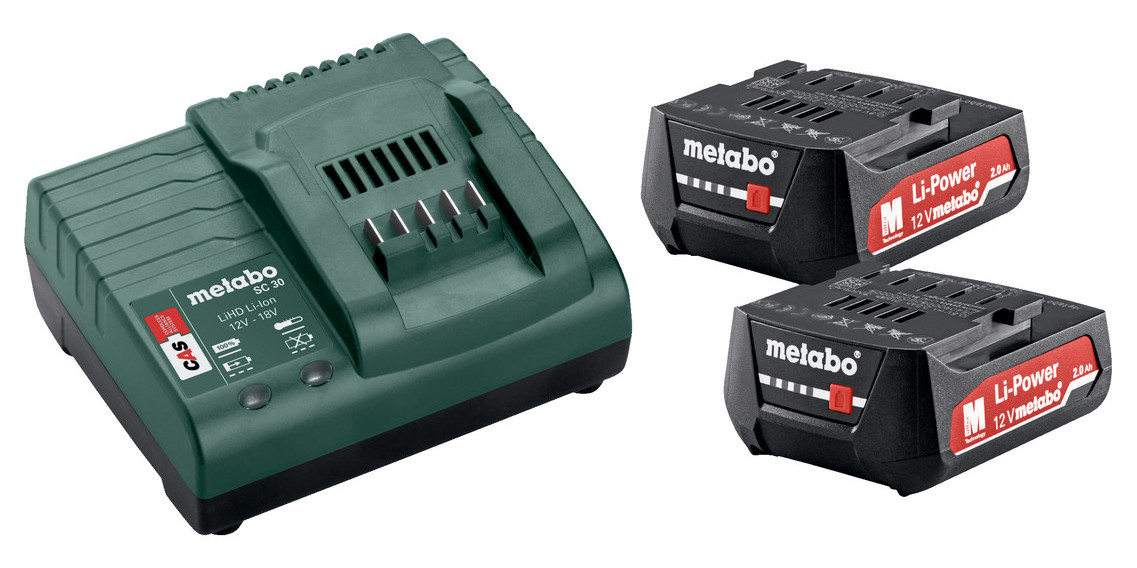 METABO Basic Set 12V akumulátorů 2x2