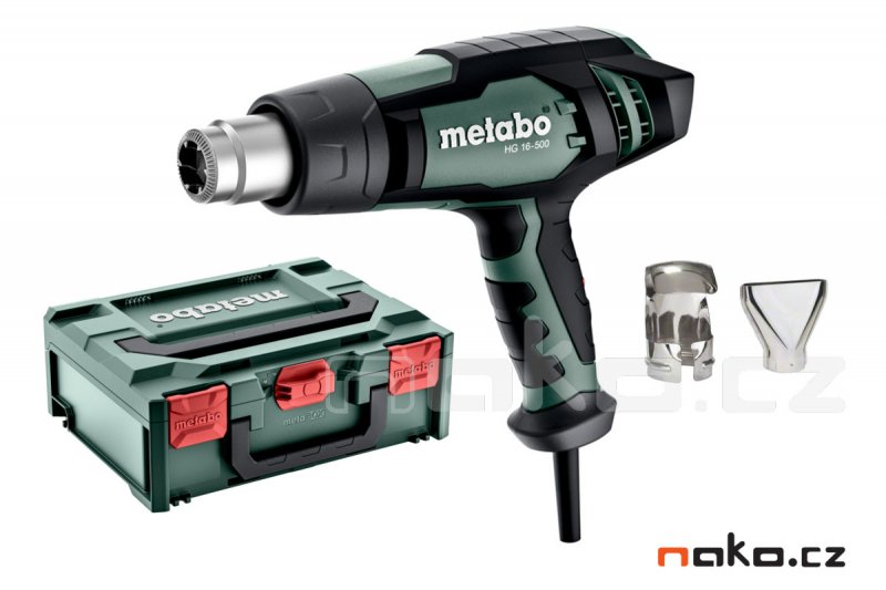 METABO HG 16-500 horkovzdušná opalovací pistole v metaBOXu s příslušenstvím 601067500