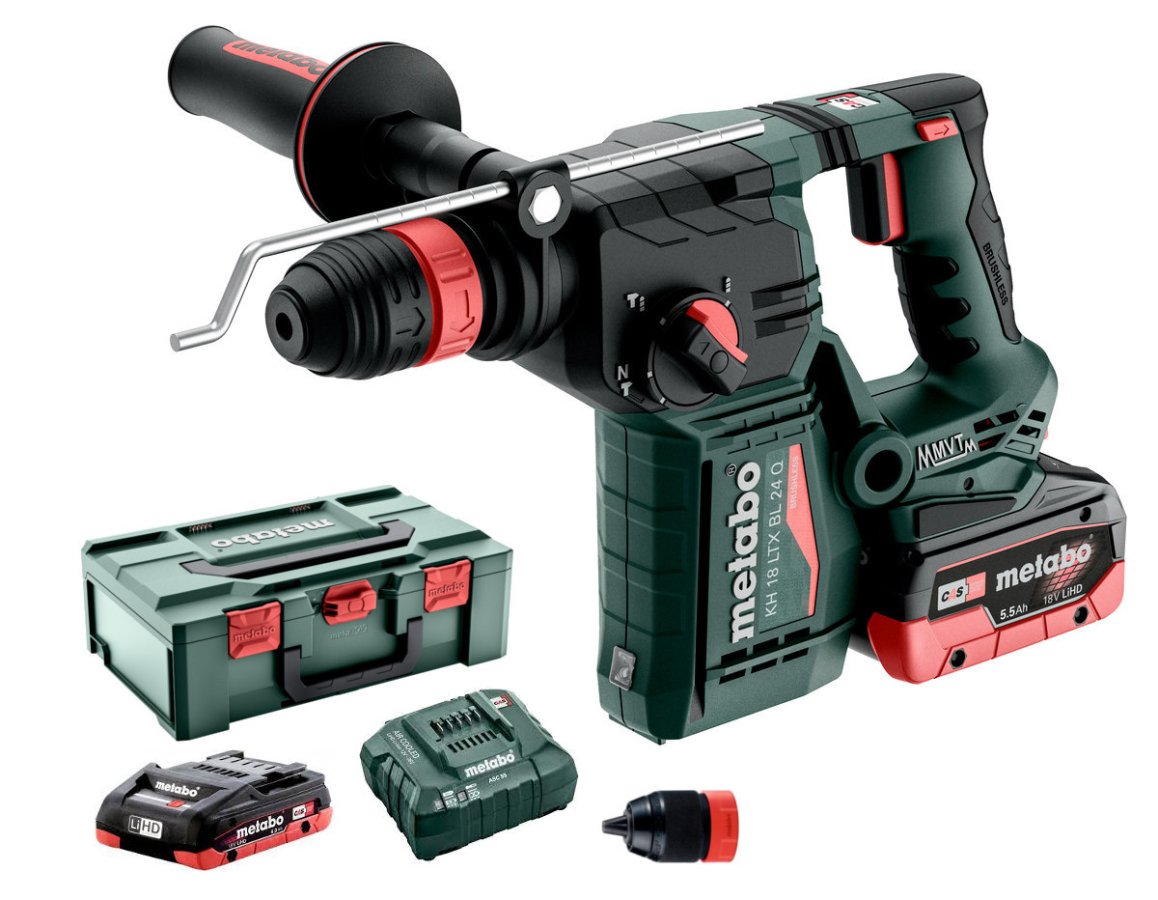 METABO KH 18 LTX BL 24 Q aku kombinované kladivo 18V 2x5