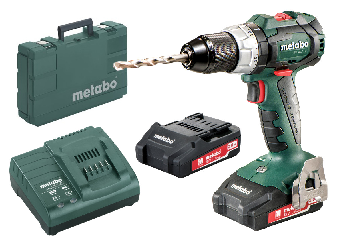 METABO SB 18 LT BL bezuhlíková aku příklepová vrtačka 2x2Ah LiIon 602316550