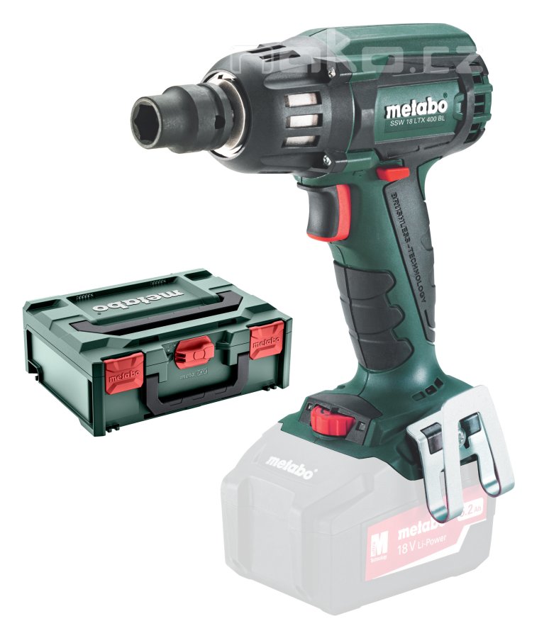 METABO SSW 18 LTX 400 BL aku rázový utahovák bez baterií v kufru Metaloc 602205840