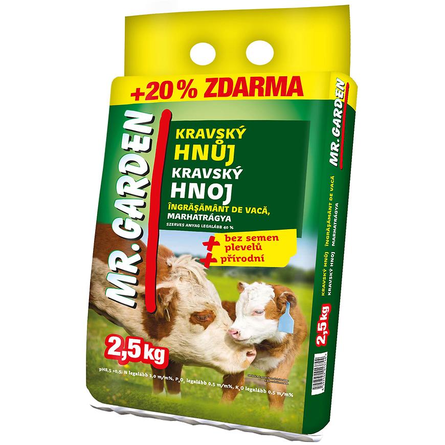 Mr. Garden kravský hnůj 2.5 kg + 20% zdarma Baumax