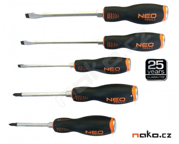 NEO TOOLS 04-240 sada šroubováků s úderovým koncem a šestihranem