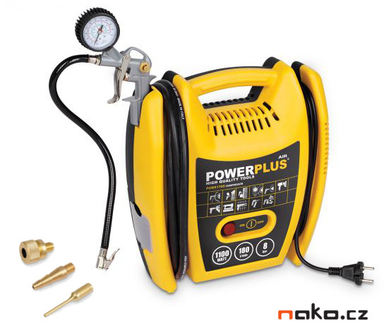 POWERPLUS POWX1705 přenosný bezolejový kompresor