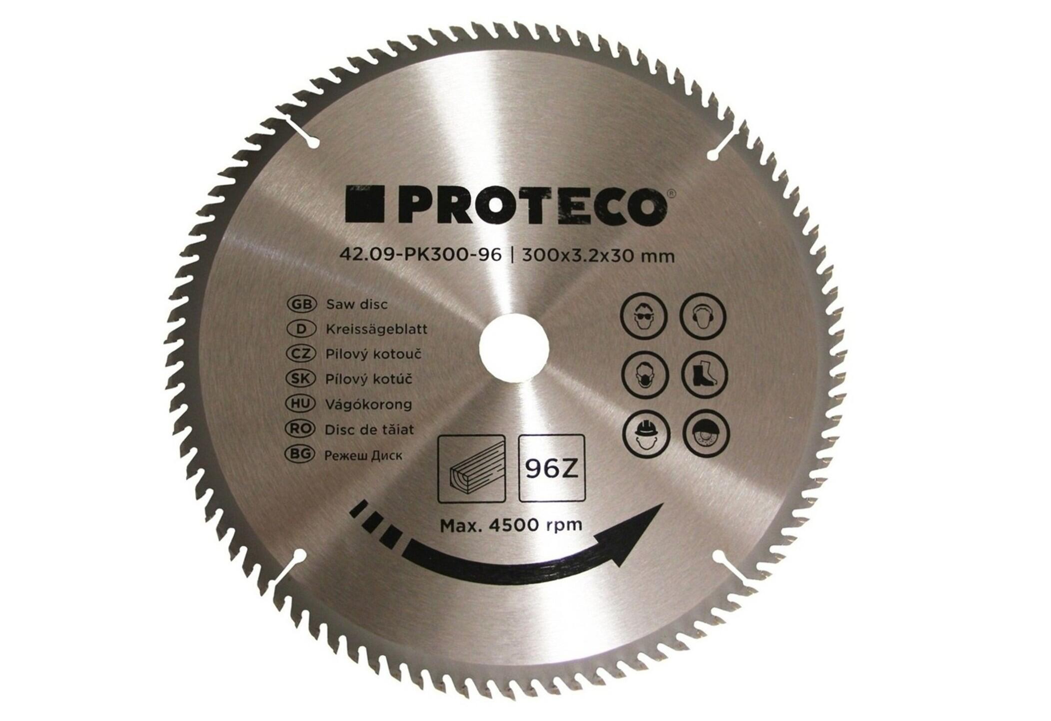 PROTECO 09-PK300-96 kotouč pilový SK 300x3.2x30 96z + redukce 30/20 mm PROTECO