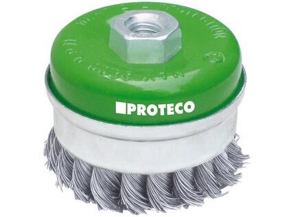 PROTECO 233-080-NER kartáč hrnkový copánkový 80mmxM14x2 NEREZ 0.35 mm PROTECO