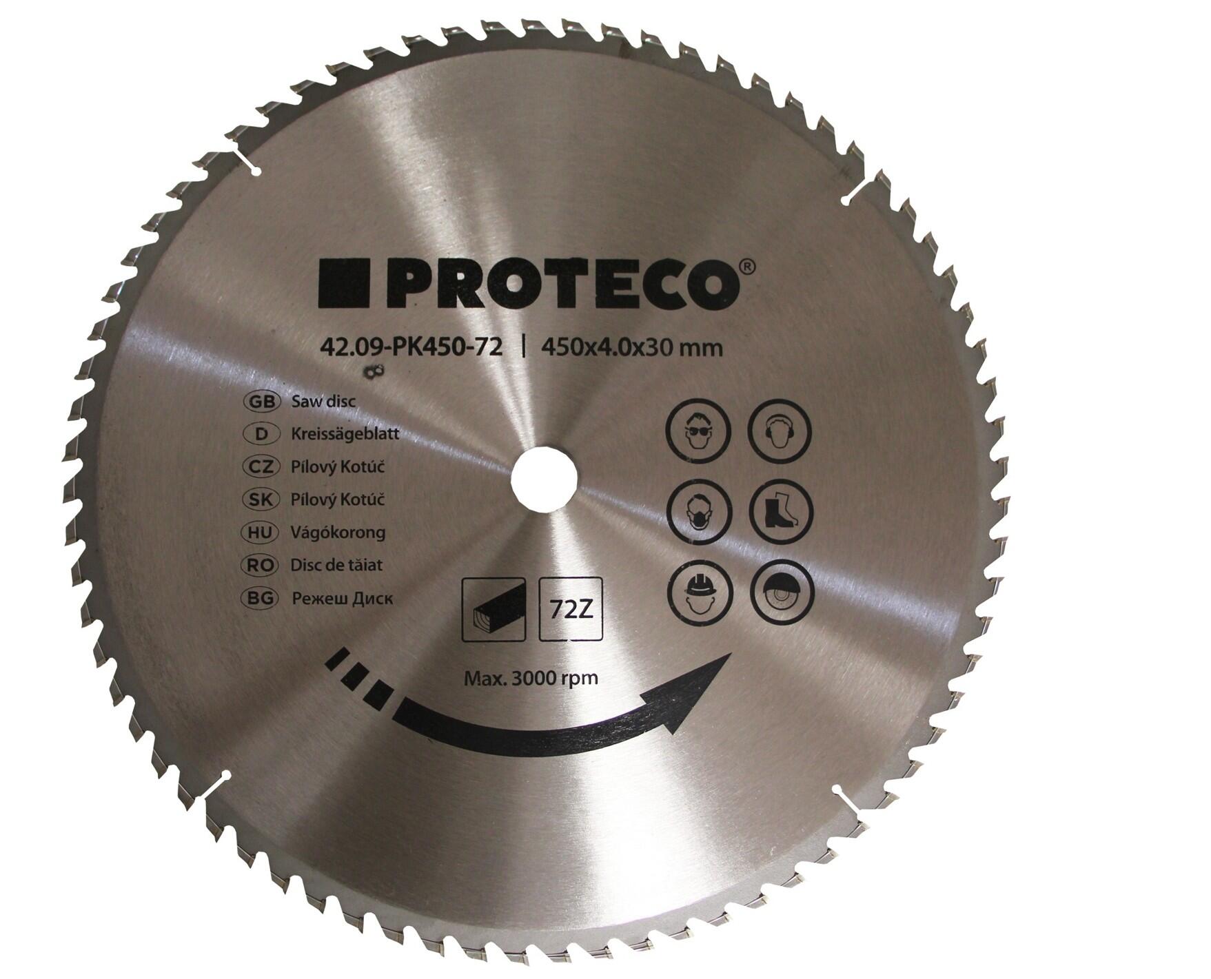 PROTECO 4209PK45072 kotouč pilový SK 450 x 4.0 x 30 72z PROTECO