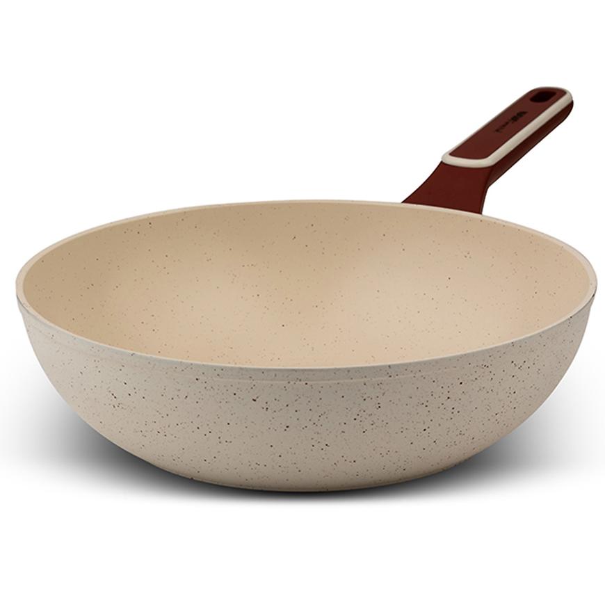 Pánev wok „Terrestrial” nepřilnavý povrch granit 28cm