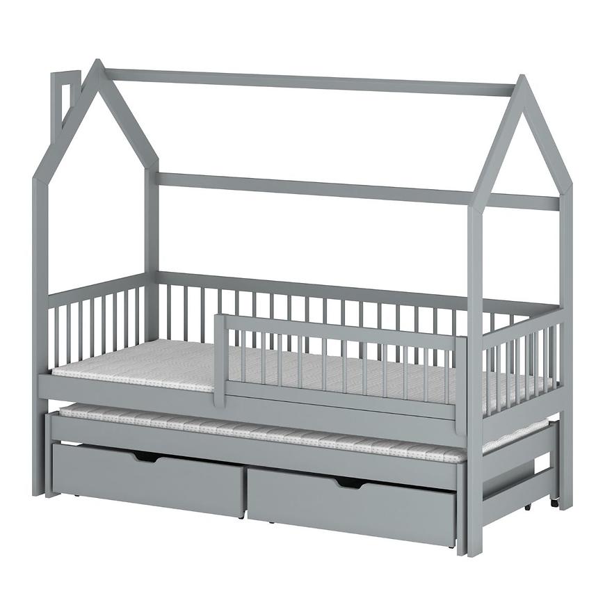 Posteľ Domček Papi 80x160 grey Baumax