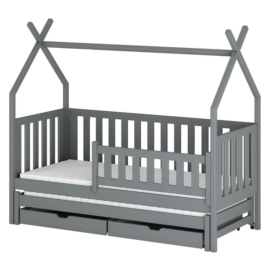 Posteľ Domček Tytus 90x200 grey Baumax