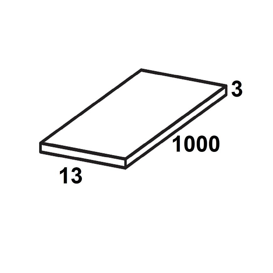 Profil plochý PVC bily lesk 3x13x1000 Baumax