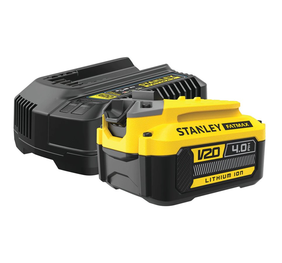 STANLEY FATMAX SFMCB14M1-QW startovací sada 18V baterie 4Ah + nabíječka V20