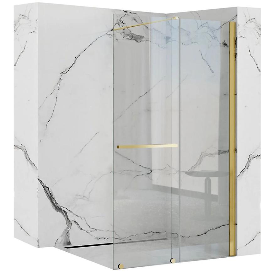 Sprchová zástěna Walk-in Cortis Rea K8484 100x200 gold Baumax