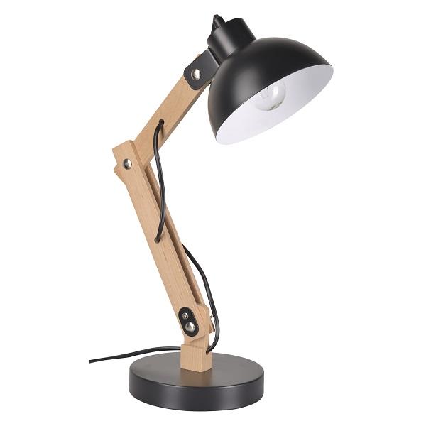 Stolní lampa UNLE 66391 BLACK-WOOD LB1 Baumax