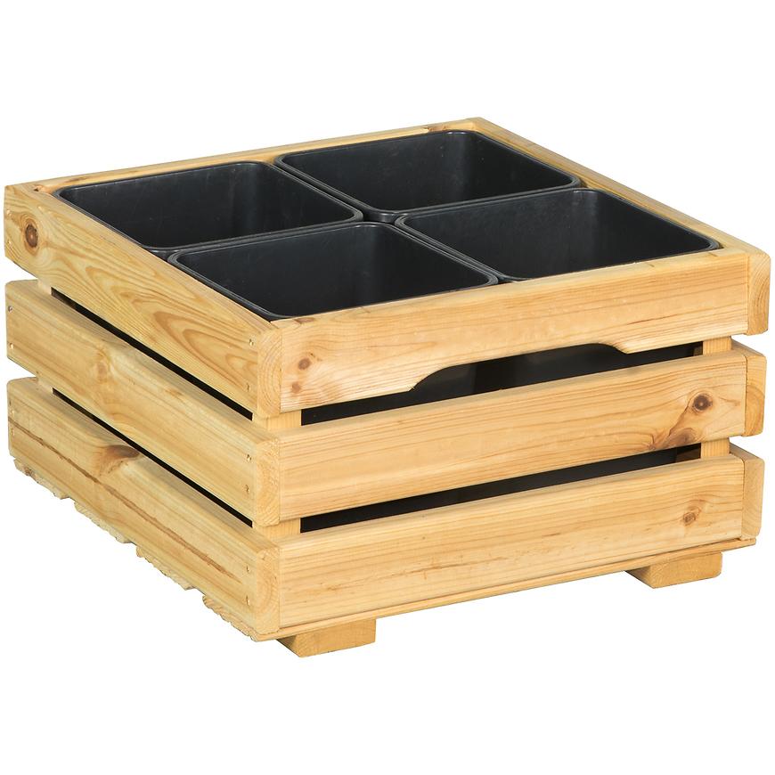 Truhlík bedýnka 44x44x26 cm přírodní 4V Baumax